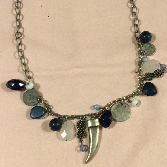 LANE BRYANT, 21” Silvertone Necklace,With Charms - Picture 1 of 7